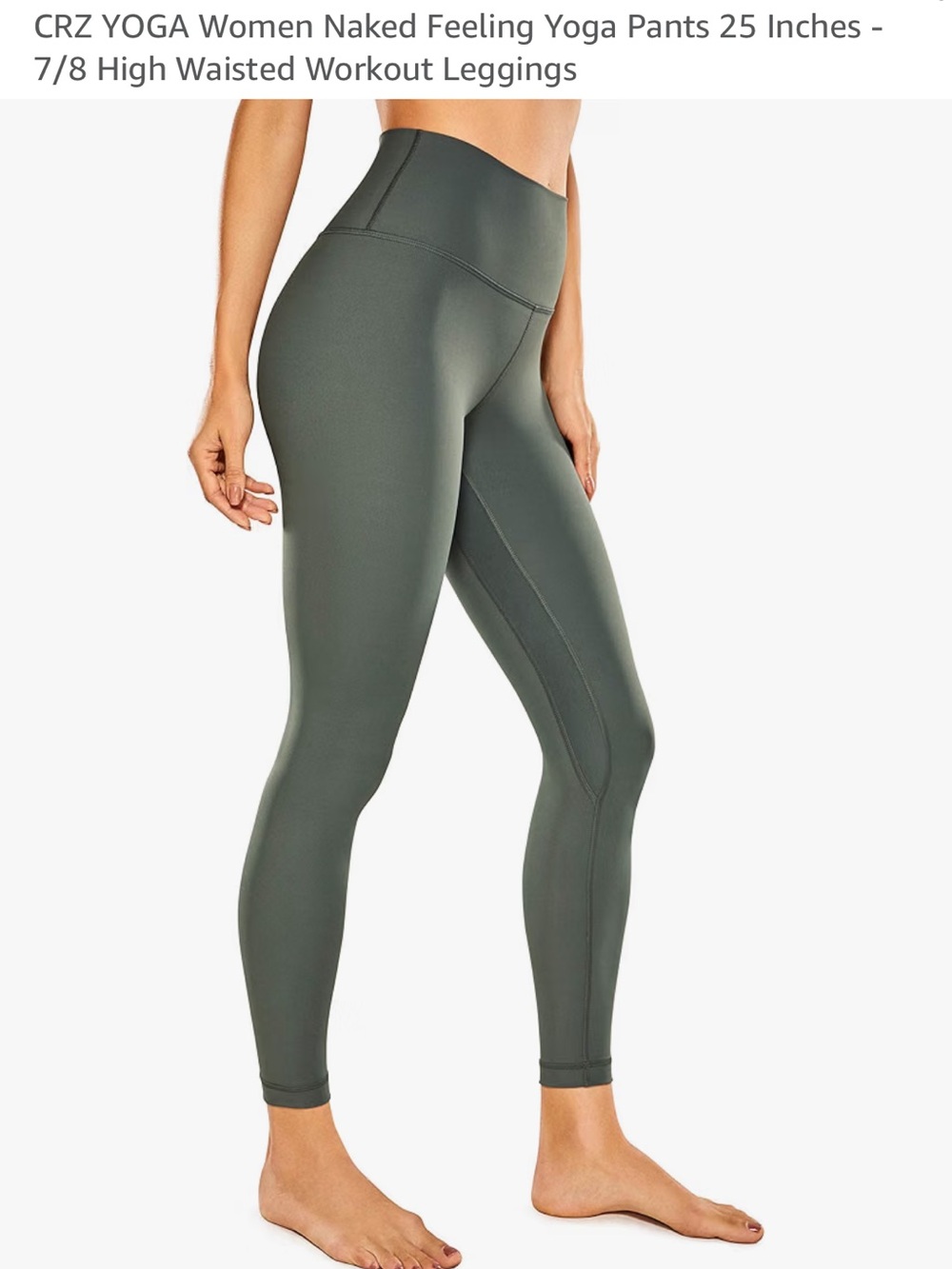 CRZ YOGA Olive High-Waist 7/8 Leggings